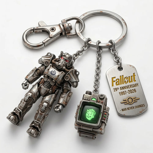 NukaRelic – Fallout Collectible Charm Keyring – Keychain