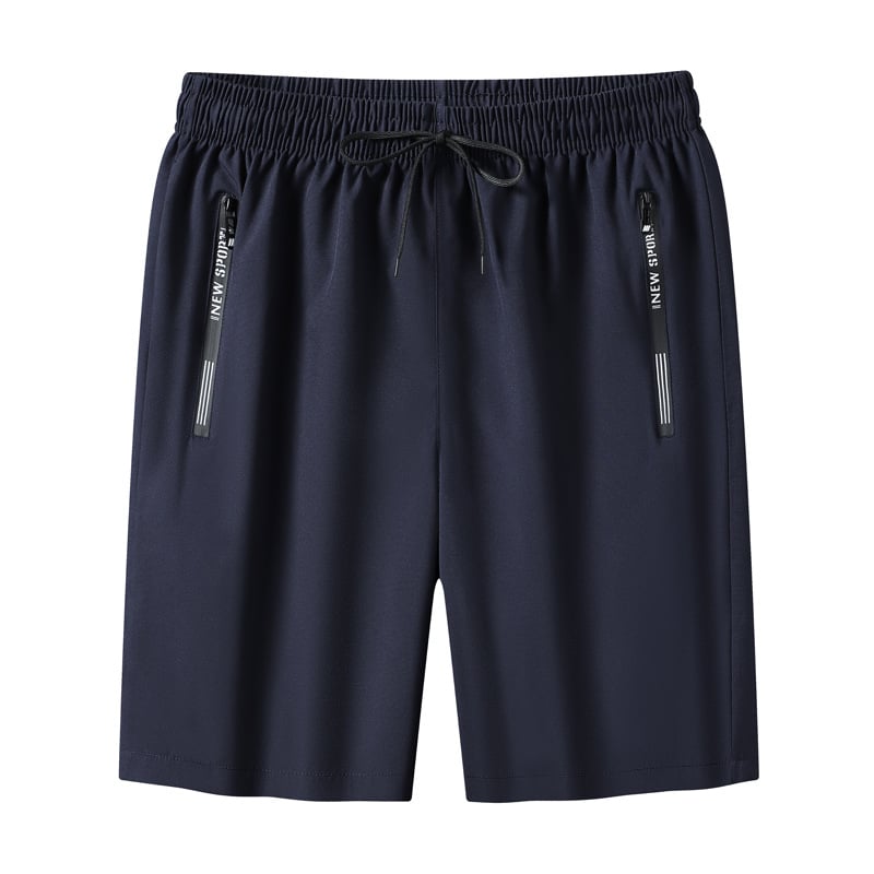 CoolStride – Breathable Ice Silk Stretch Shorts – Navy Blue / M