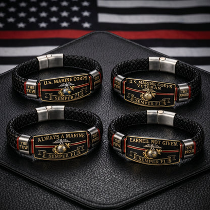 SemperValor – U.S. Marine Corps Tribute Bracelet – Semper Fi Legacy Set (A+B+C+D) FREE SHIPPING
