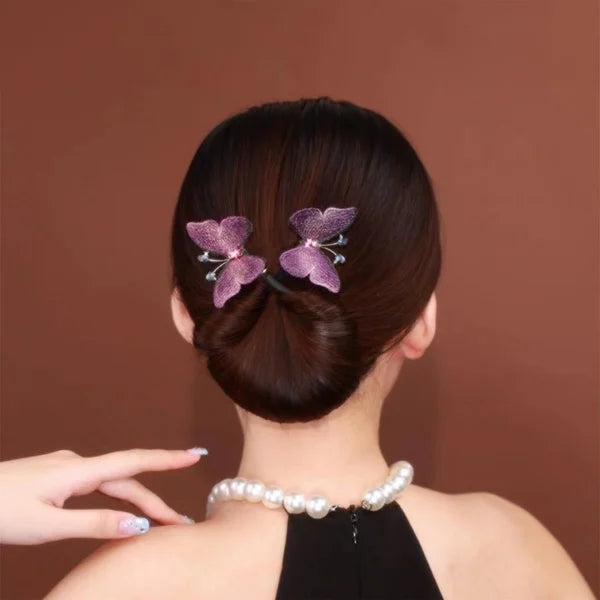 QuickTwist - Stylish and Quick Hairband – Purple Butterfly