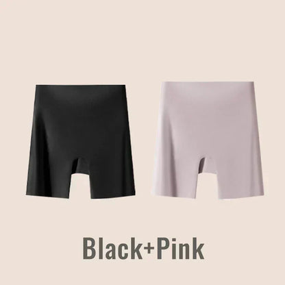 SilkContour – High-Waist Tummy Control Underwear – Black+Pink / L
