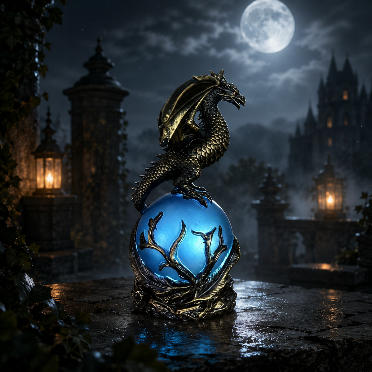 DragonGlow – Mystic Crystal Orb Lamp – image 4