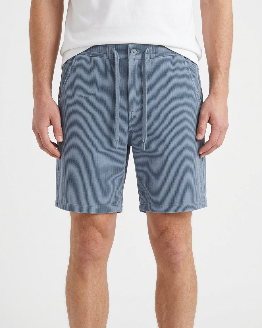Ridgeline — Corduroy Cargo Shorts for Men – BLUE / S