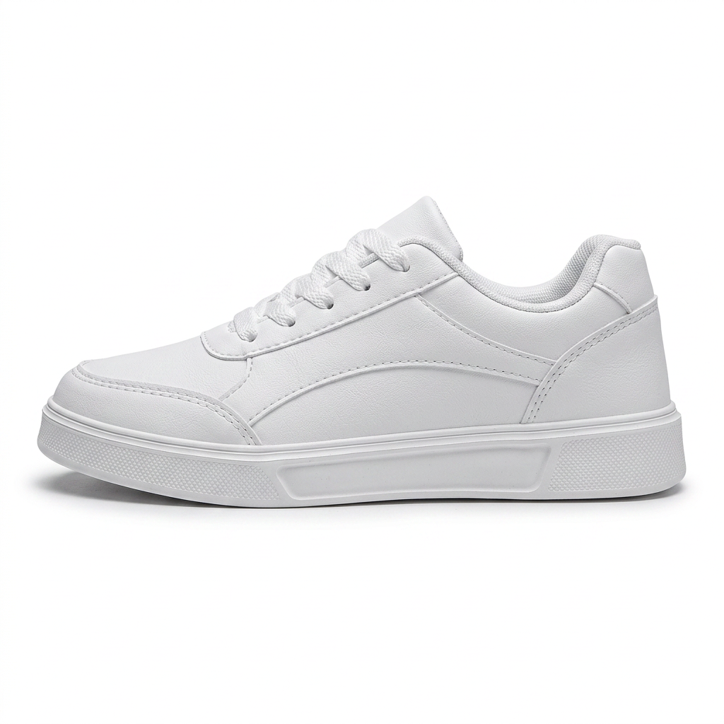 Stella — Platform Sneaker with Metallic Accents – White / 36
