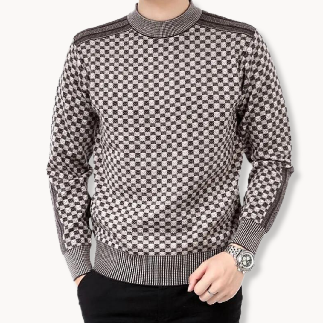 Raiden Patterned Sweater – Beige / S