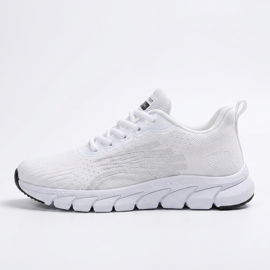 Strider — Athletic Mesh Sneaker with Segmented Sole – White / 36