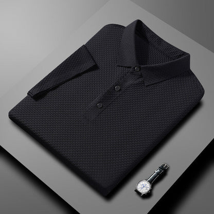 FlexGent – Modern Slim Business Shirt – Black / M（height & weight 160-170cm 100-125LB）