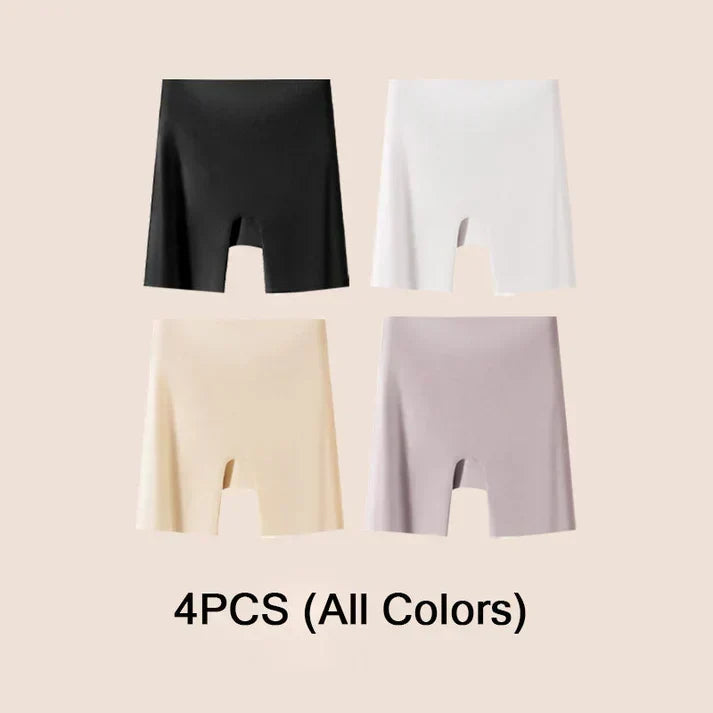 SilkContour – High-Waist Tummy Control Underwear – 4PCS (All Colors) / L