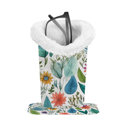 CloudSnap – Magnetic Plush Eyewear Holder – Purple Flower