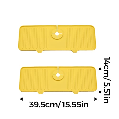 AquaGuard – Protective Kitchen Sink Faucet Mat – Yellow*2