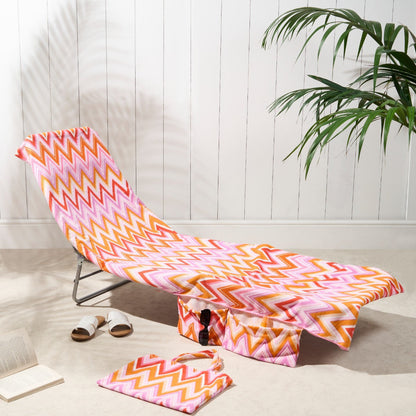 CoastGuard - Luxury OHS Sun Lounger Towel – NEWGeometric pink