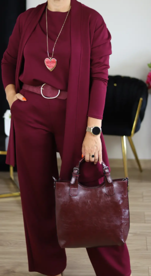 MonoMuse – Minimal Style 3-Piece Set – Red / S