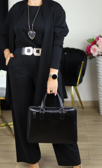 MonoMuse – Minimal Style 3-Piece Set – Black / S