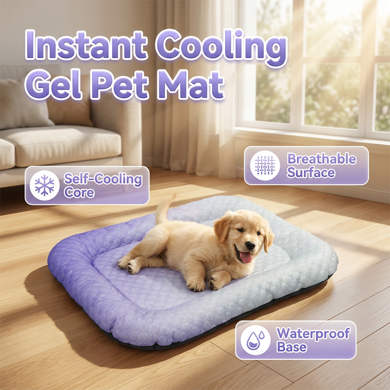 PawChill – Breathable Pet Cooling Mat – Purple / S