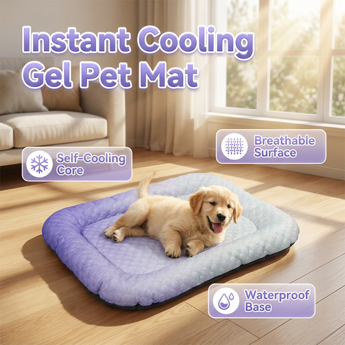 PawChill – Breathable Pet Cooling Mat – Purple / S