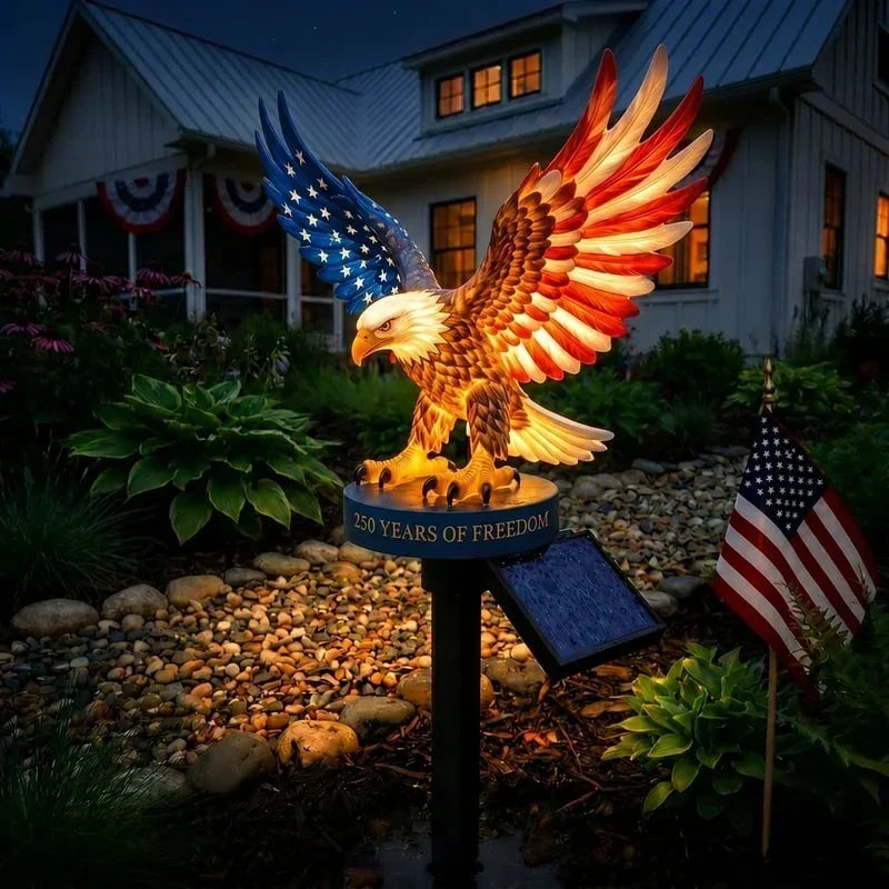PatriotFlame – Solar Eagle Yard Stake – 250 YEARS OF FREEDOM