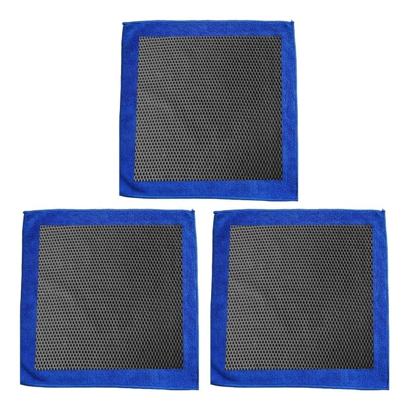 LumeGloss – Professional Synthetic Clay Towel – Blue / 3 Pcs
