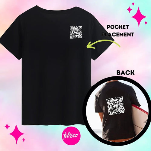 ScanMe – Funny QR Code Interactive T-Shirt – Black / S