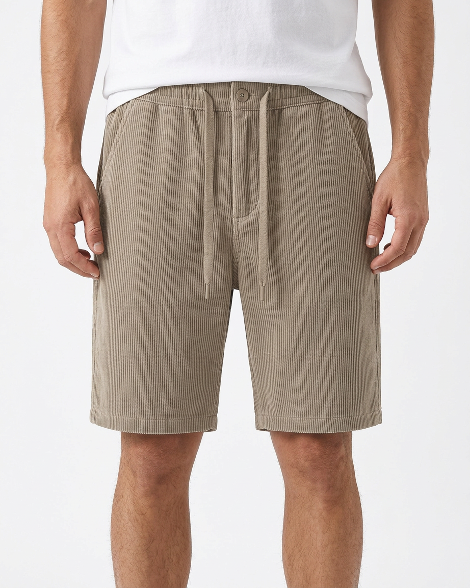 Ridgeline — Corduroy Cargo Shorts for Men – BEIGE / S