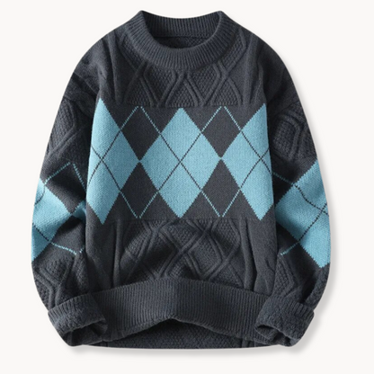 Ellis GeoKnit Sweater – Gray / S
