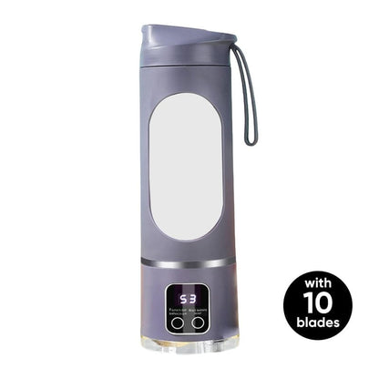 JuicePro –Dual-Motor Portable Juicer Cup – Roland Purple - 3.7 V with 10-blade stainless steel head