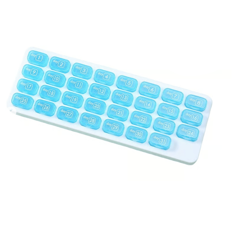 VitaMind – Monthly Wellness Pill Case – Blue