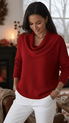 AuraKnit – Triangle Neck Pullover – image 12