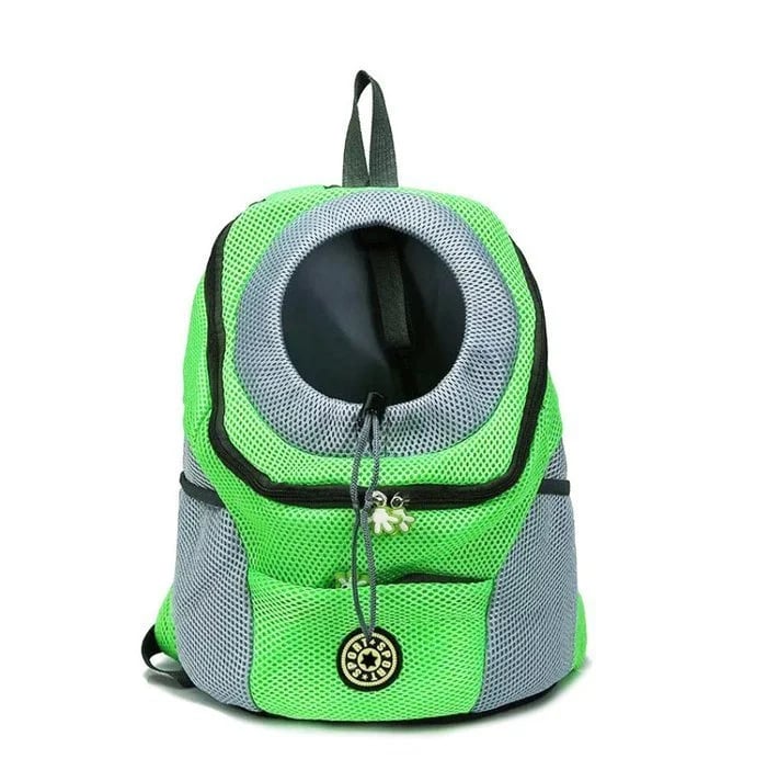PawStride – Airy Summer Outdoor Backpack for Pets – Small Dogs (1-3kg) / GREEN