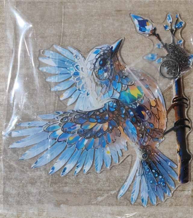 BlueWing Harmony – Double-Sided Acrylic Bird – image 4