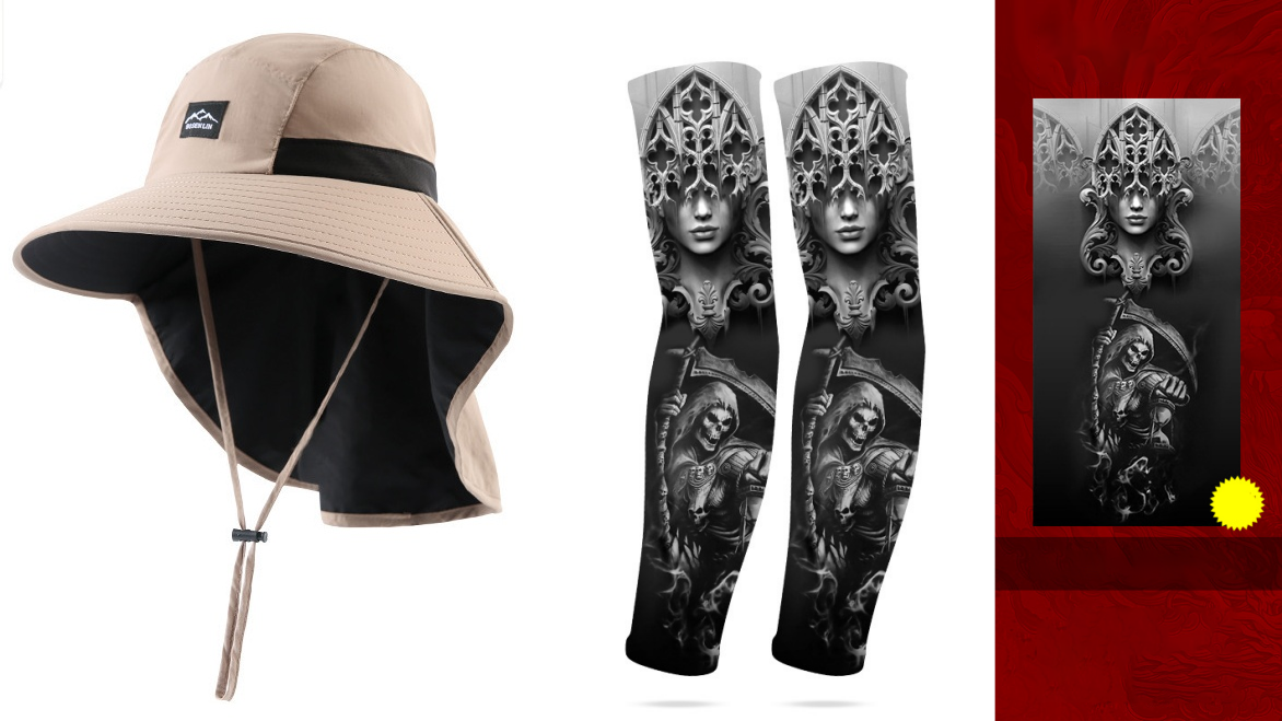 IceVeil – UV Blocking Compression Sleeves – 18 / '+ Sun hat