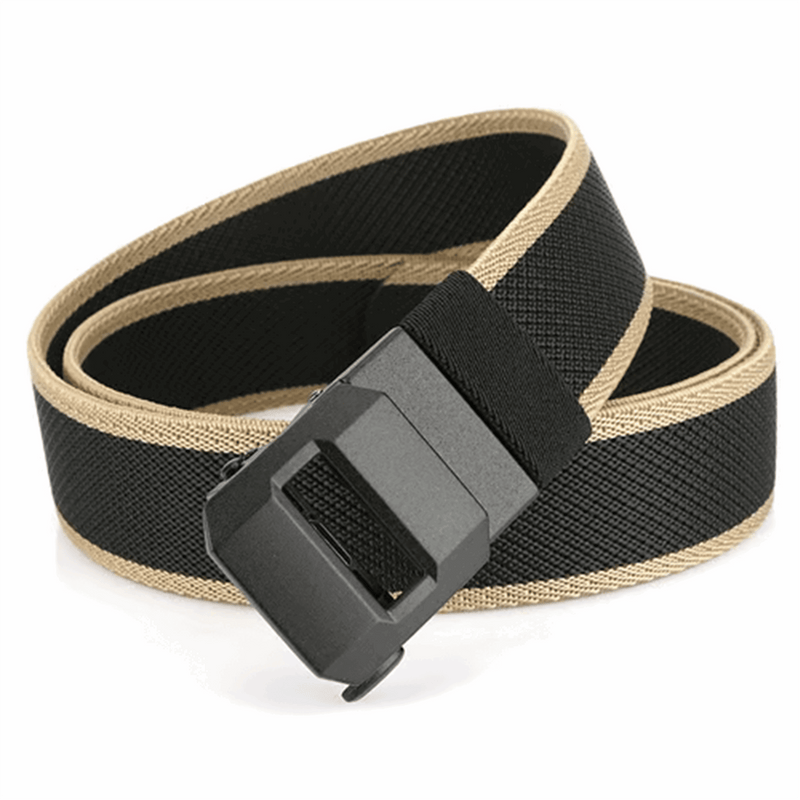 LockFit – Premium Tactical Precision Ratchet Belt – Black with brown / Default(120cm)