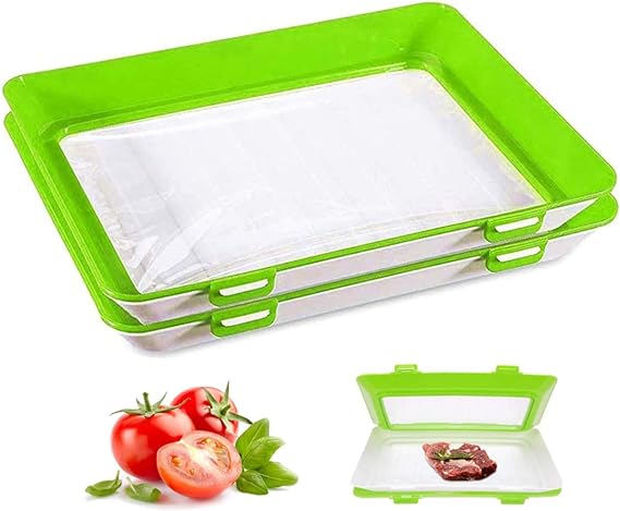 PureLock – Reusable Freshness Food Preserving Tray – Green / 1 PC