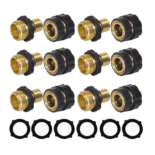 FlowSnap – Garden Hose Quick Connector – 6 Sets