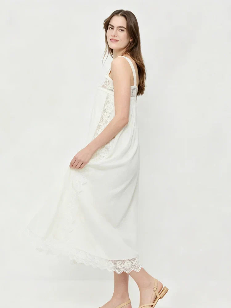 PureLinen – Vintage Lace Summer Midi Dress – image 2