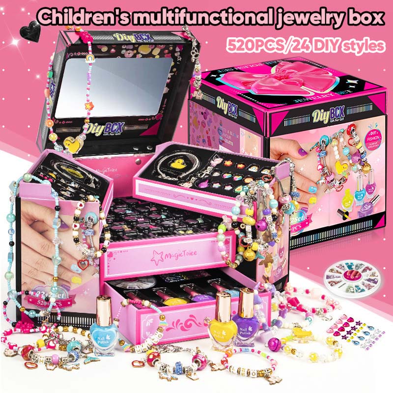 Charmella – Girls Charm Bracelet Making Kit – Treasure Gift Box