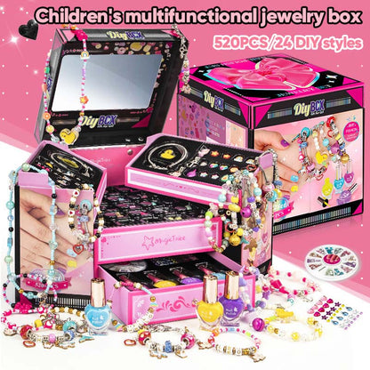 Charmella – Girls Charm Bracelet Making Kit – Treasure Gift Box