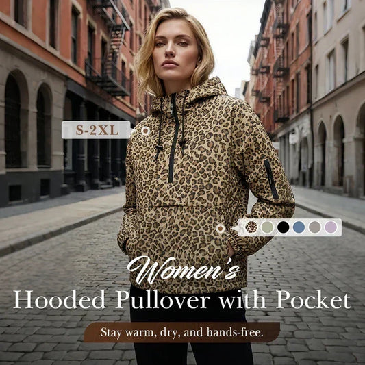 UrbanRoar – Stylish Leopard Print Hooded Sweatshirt – Leopard Print / S