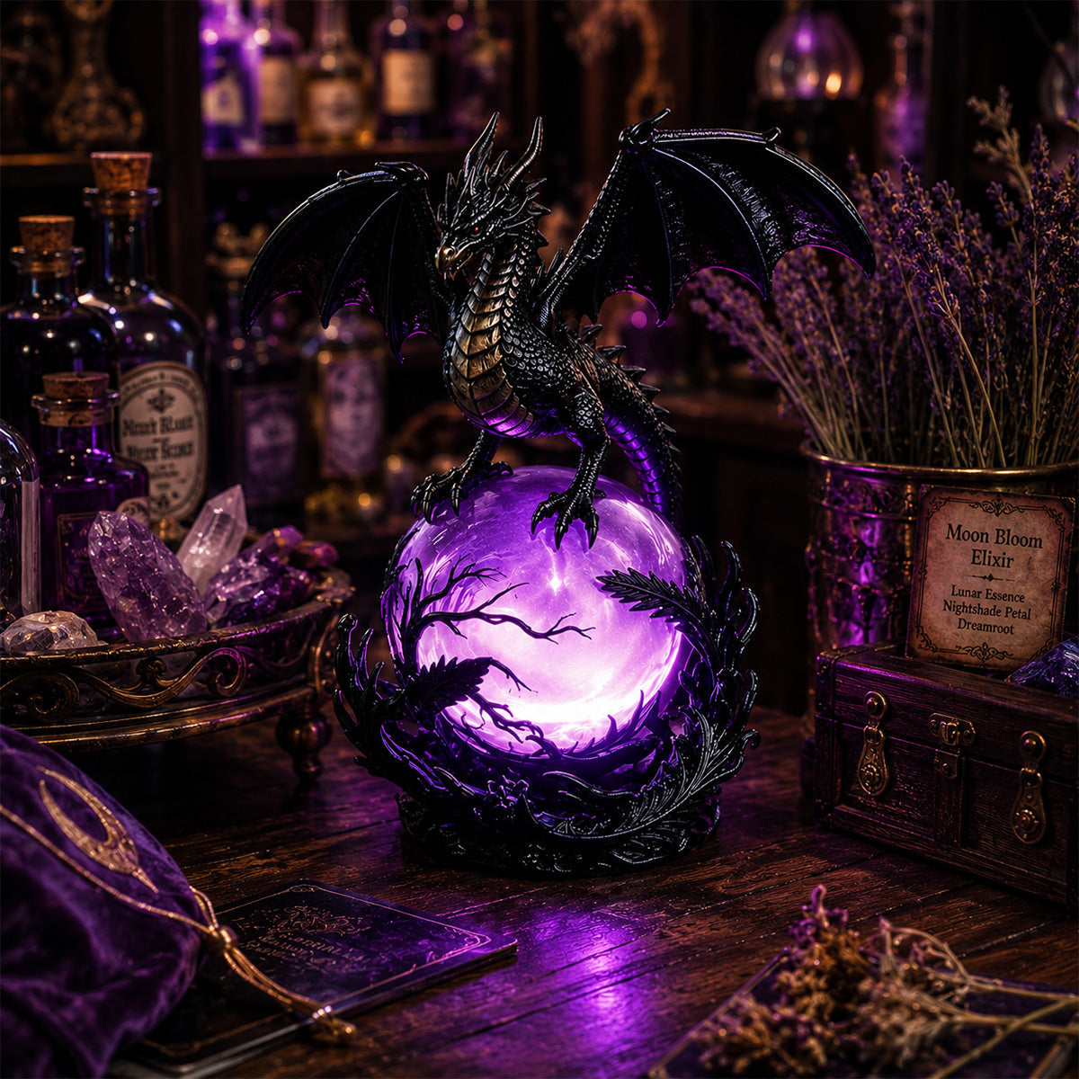 DragonGlow – Mystic Crystal Orb Lamp – image 9