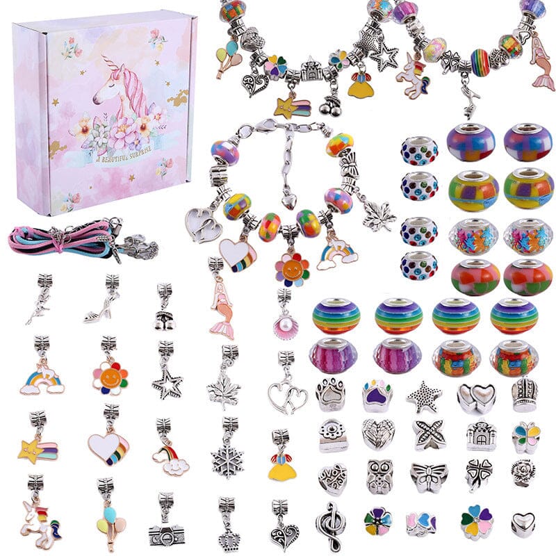 Charmella – Girls Charm Bracelet Making Kit – Colorful-Classic