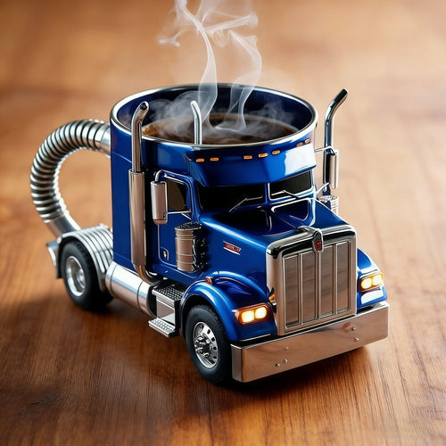 Durable Semi-Truck Shaped Coffee Mug – Blue