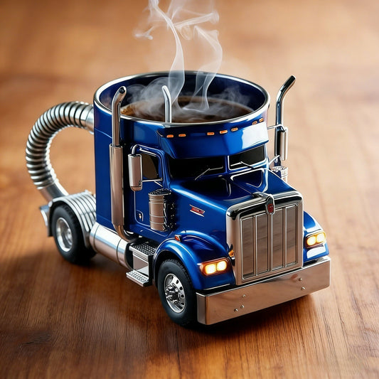 Durable Semi-Truck Shaped Coffee Mug – Blue