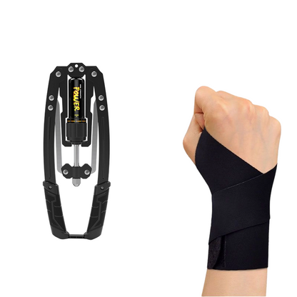 PowerFlex – Adjustable Hydraulic Arm Strength Trainer – Gray-black / Basic model + wrist support