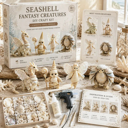 Shellora – Creative DIY Seashell Craft Kit – Fantasy Creatures Set / Buy 1