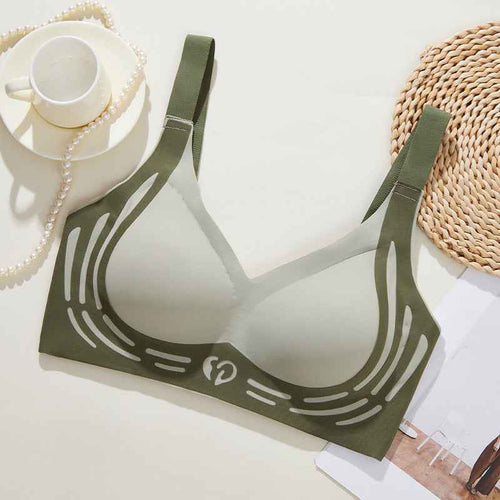 Comfortique – Premium Wireless Lift & Support Bra – Green / M