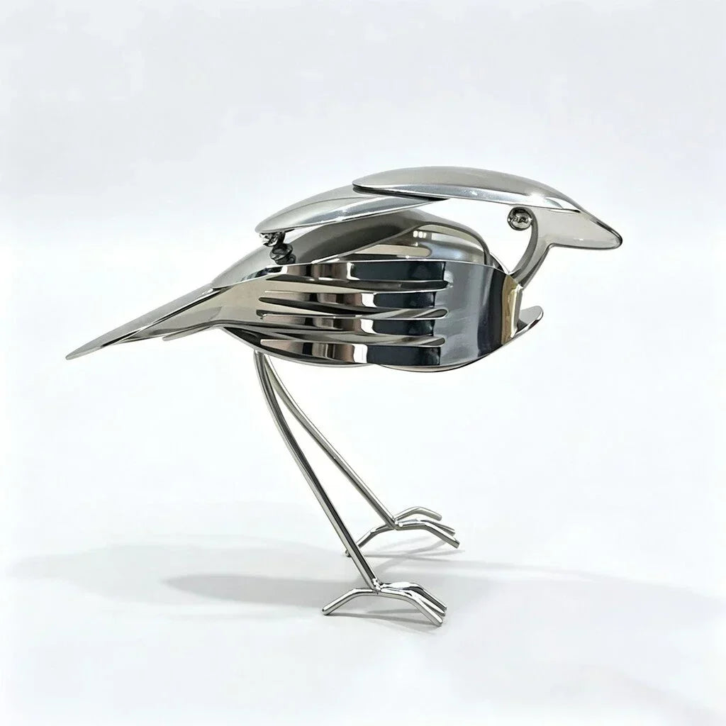 RobinForge – Handcrafted Scrap Metal Robin Sculpture – A Style 15*9*5cm / 65g