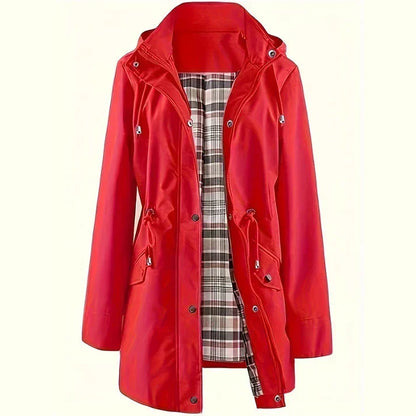 Rainelle – Hooded Windproof Jacket – Red / S