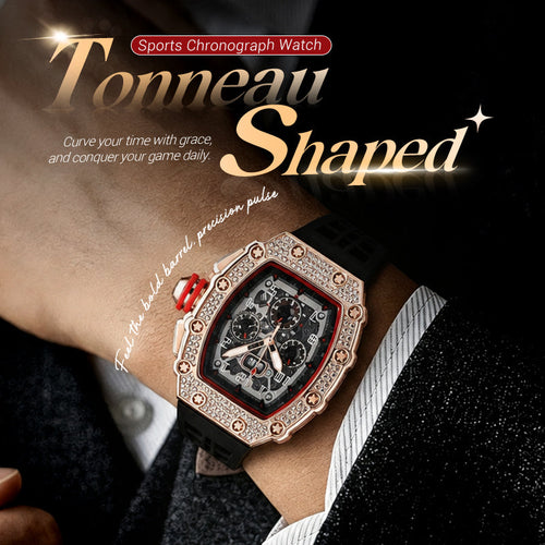 LuxeSpark – Rhinestone Embellished Watch – Black