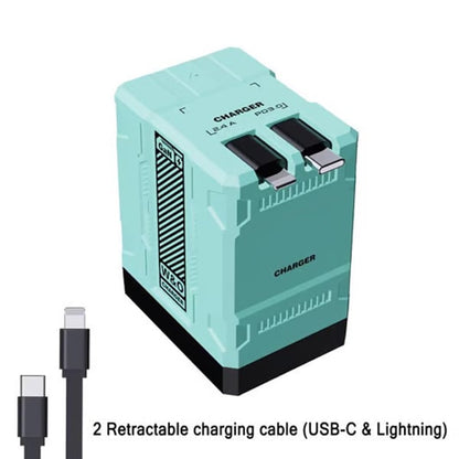 SnapCharge Pro – Tangle-Free Fast Power Hub – Blue