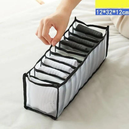 SpaceLayer – Wardrobe Organizer Multi Layer Space Saver – SOCKS (11 GRIDS) / Grey