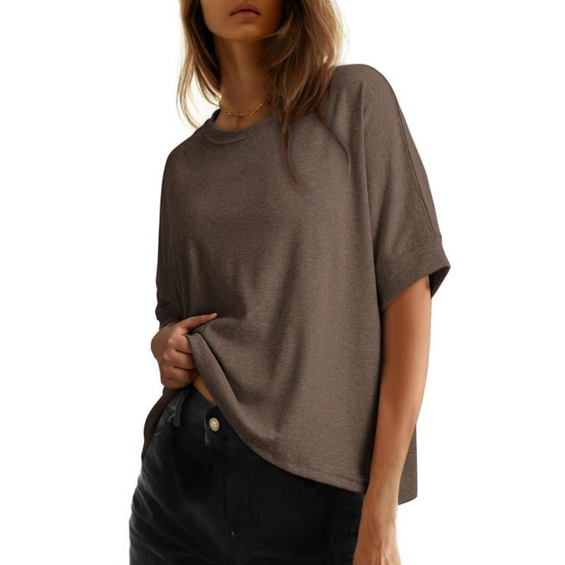 CloudEase – Loose Fit Comfortable Women’s T-Shirt – Brown / S